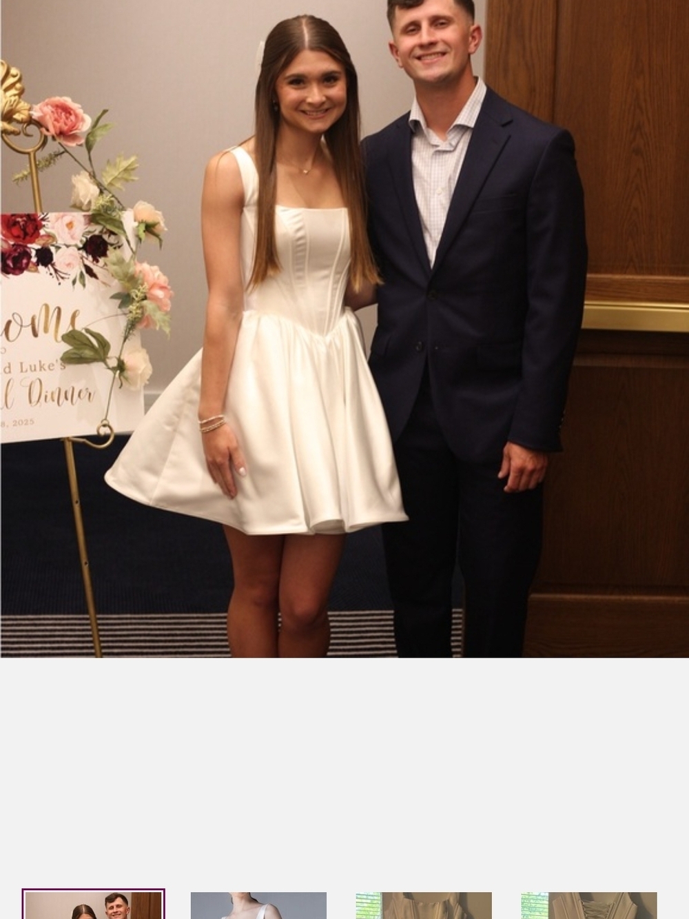 White Satin Fit-and-Flare Mini Dress